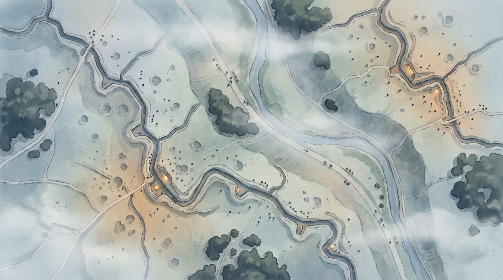 Style E, the watercolour battlefield
